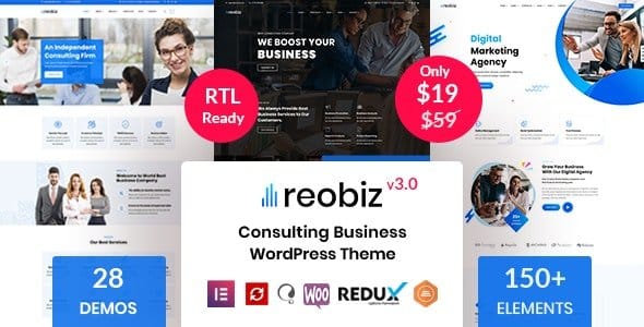Reobiz v4.9.7 – Consulting Business WordPress Theme